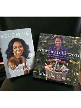 Michelle Obama 2 Books 1st Ed Becoming American Grown Kitchen Garden First Lady